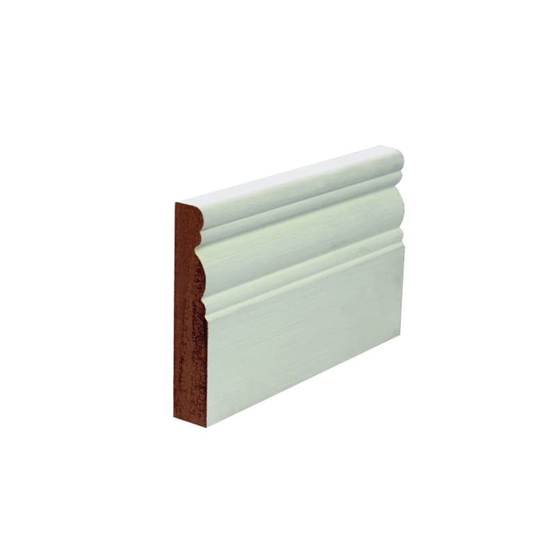 69mm White Primed Moulded Architrave Skirting & Architrave