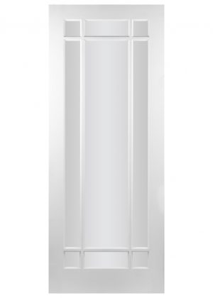 42mm Arizona White 9 Panel Pre-Glazed Flat Clear Glass White Primed