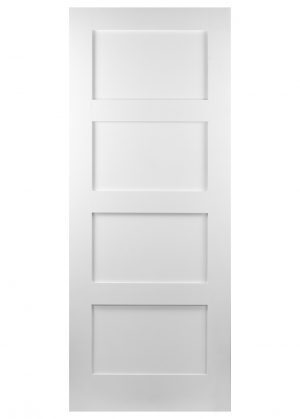 42mm Augusta White 4 Panel Shaker Panelled Door White Primed
