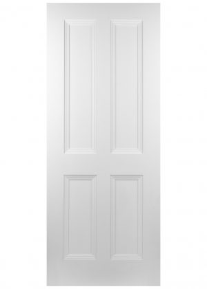 42mm Cambridge White 4 Panel Panelled Door White Primed
