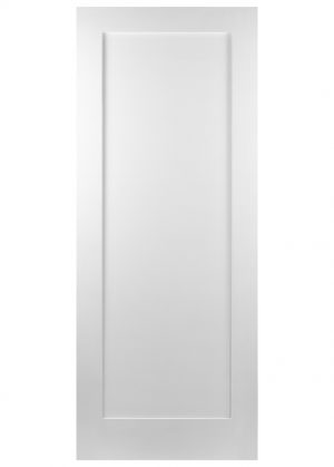 42mm Hampton White 1 Panel Shaker Unstepped White Primed