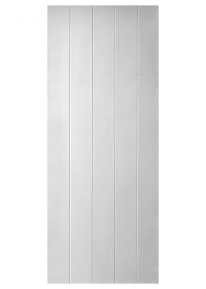 42mm Sussex White 5 Plank Cottage Panelled Door White Primed