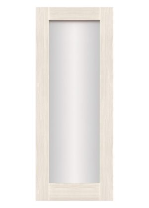 44mm Cheshire Arctic Oak 1 Panel Shaker Opaque Glass Door