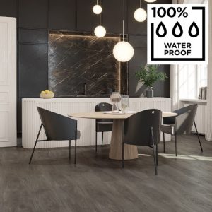 COREPEL - XL Wood Crystal Oak Dark Grey Waterproof Flooring