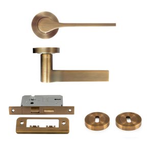 Altair Bright Coffee Door Hardware Set
