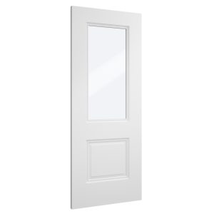 White Primed Door Déanta NM32 Frosted Glass